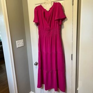 NWOT Hot Pink Maxi Dress
